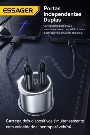 Carregador de Carro de Duas Portas